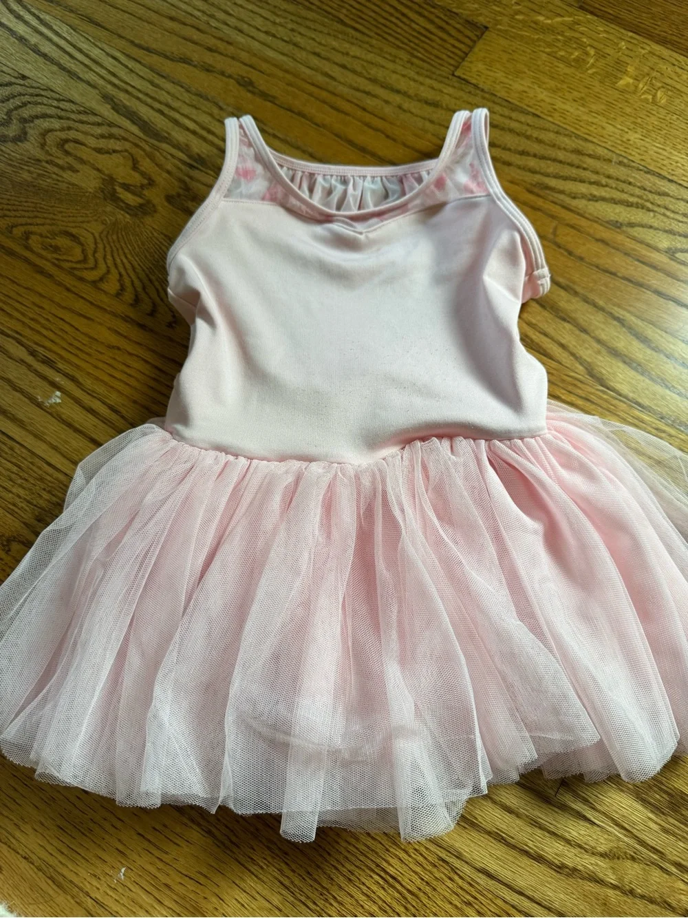 Bloch Pink Ballet Tutu Leotard with Sheer Yoke